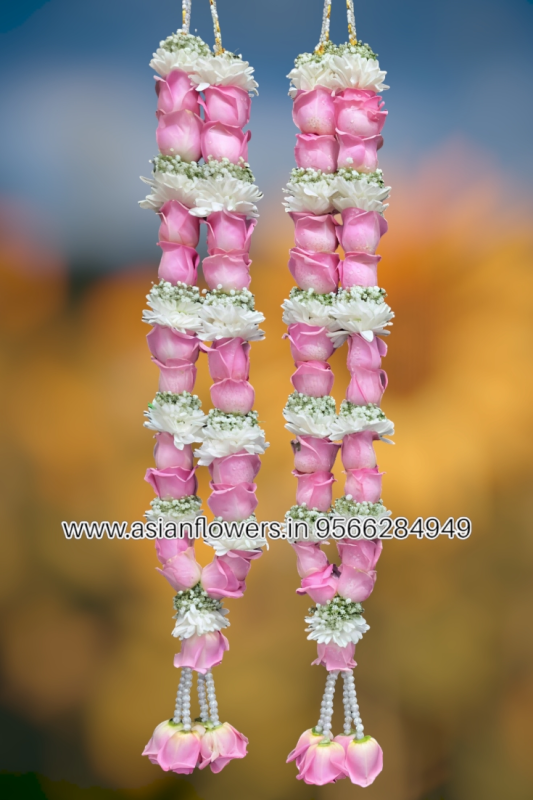 Pink rose with gypsy Garland (280)
