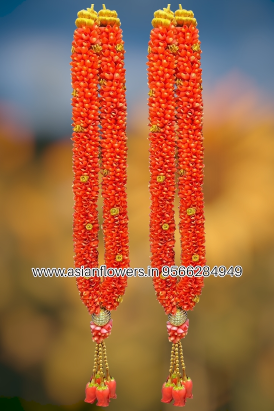 Orange petals with gold dark Garland (283)